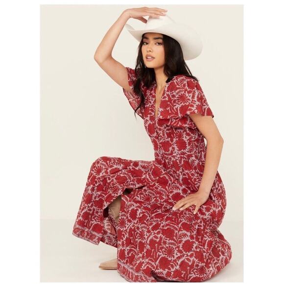 NWT Cleobella Sasha Ankle Dress Midi Maxi in Flora - Picture 1 of 10